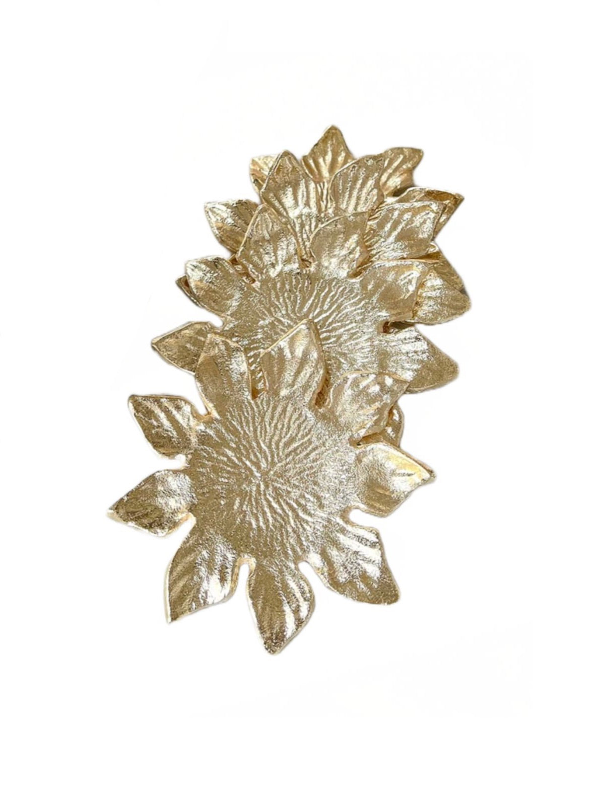 Gold Flower Shaped Coasters - Set of 4