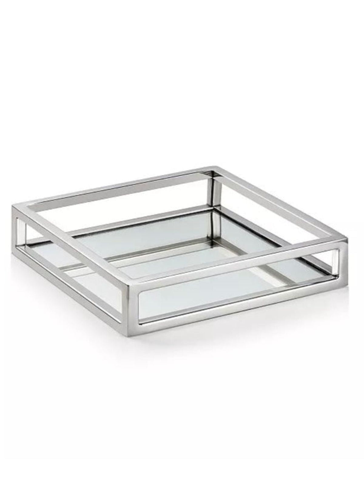 This Luxurious Chromed Finish Napkin Holder features a Mirror base and Silver Rails sold by KYA Home Decor.