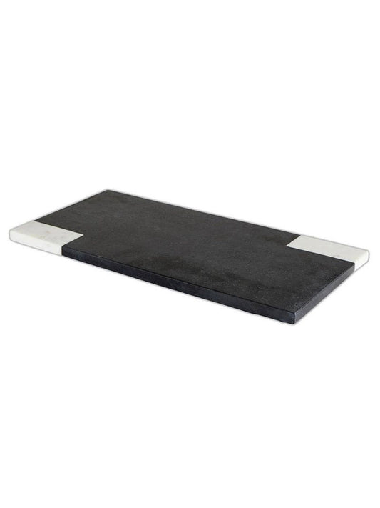 18 inch Luxury Black and White Marble Rectangular Serving Board.