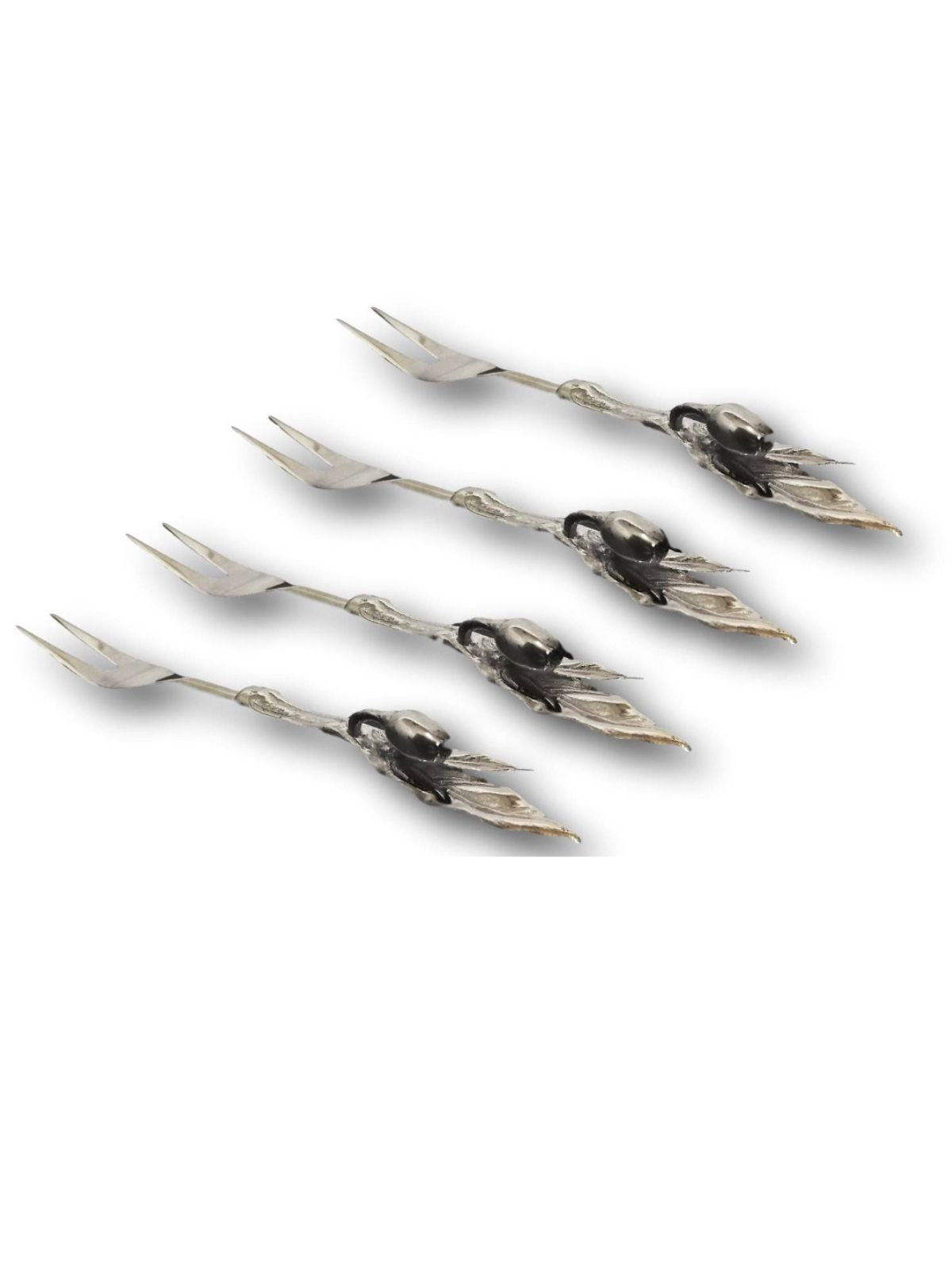 Stainless Steel Forks with Olive Branch Designed Handles.
