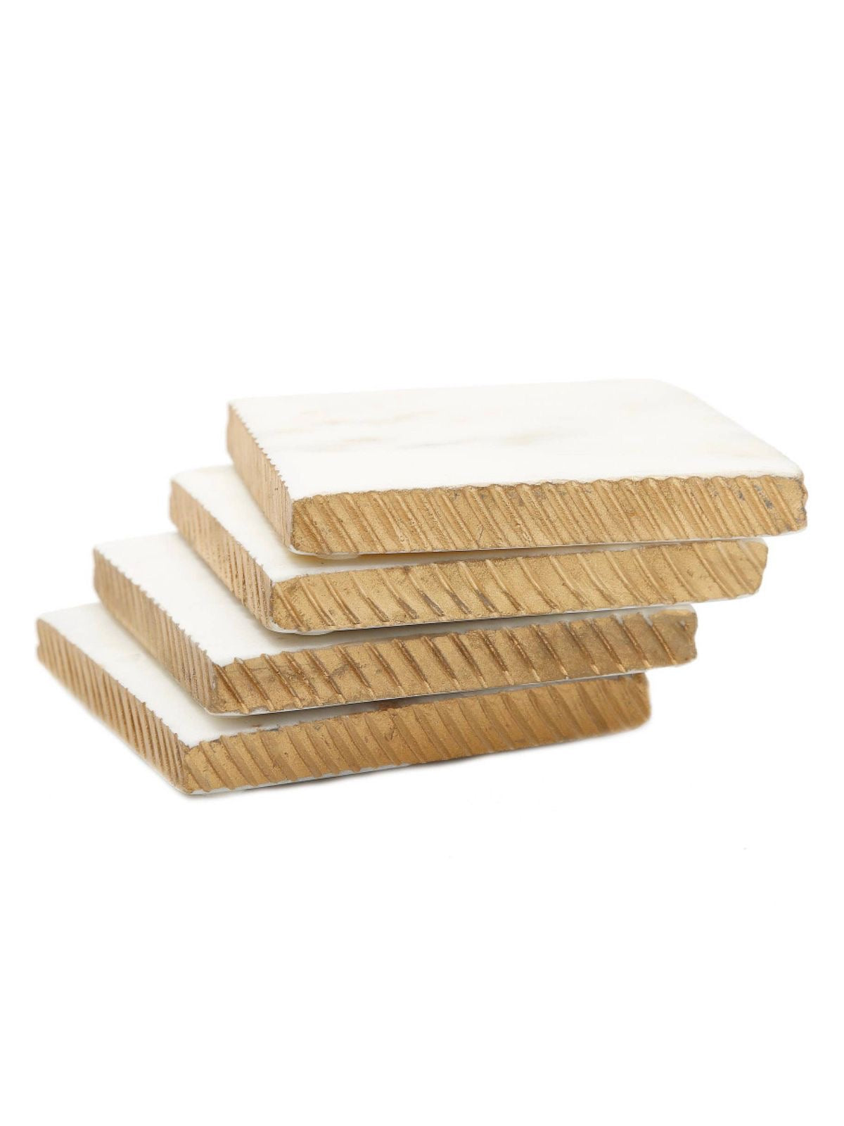 These 4 Inch Gold Edge Marble Coasters come with a beautiful Gold Metal Holder available at KYA Home Decor