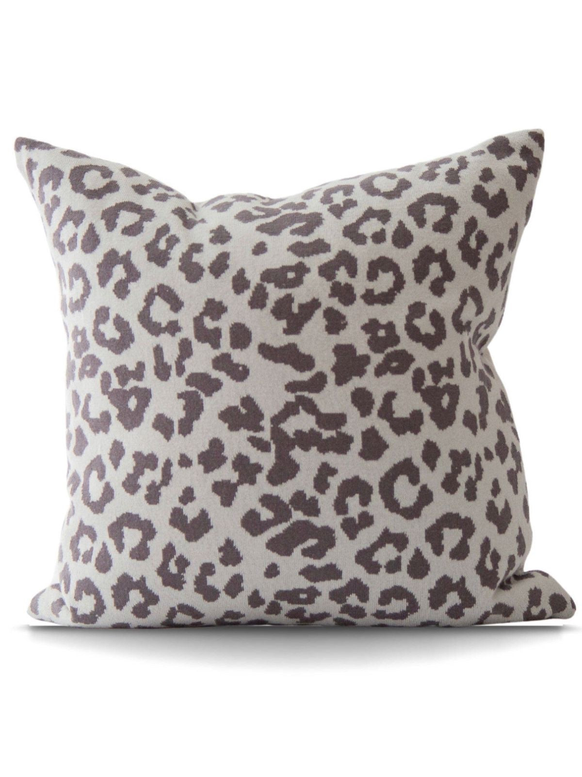 The luxurious soft feel of this 20x20 Leona Leopard 100% cotton knit pillow has a weighty stretch, making it one of your favorites. It is yarn-dyed for a lasting rich color. Sold by KYA Home Decor