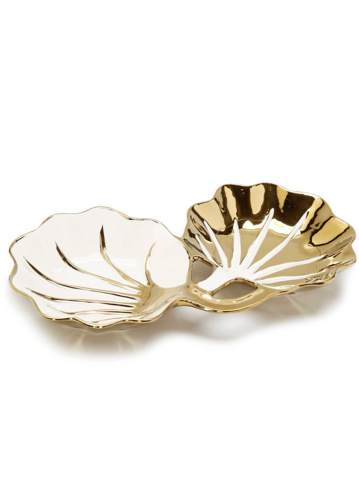 This 2 cluster bowl can be used as a table topper fill them with some chocolate, candies, or confectionaries, or just as a centerpiece bowl decorating your living area.