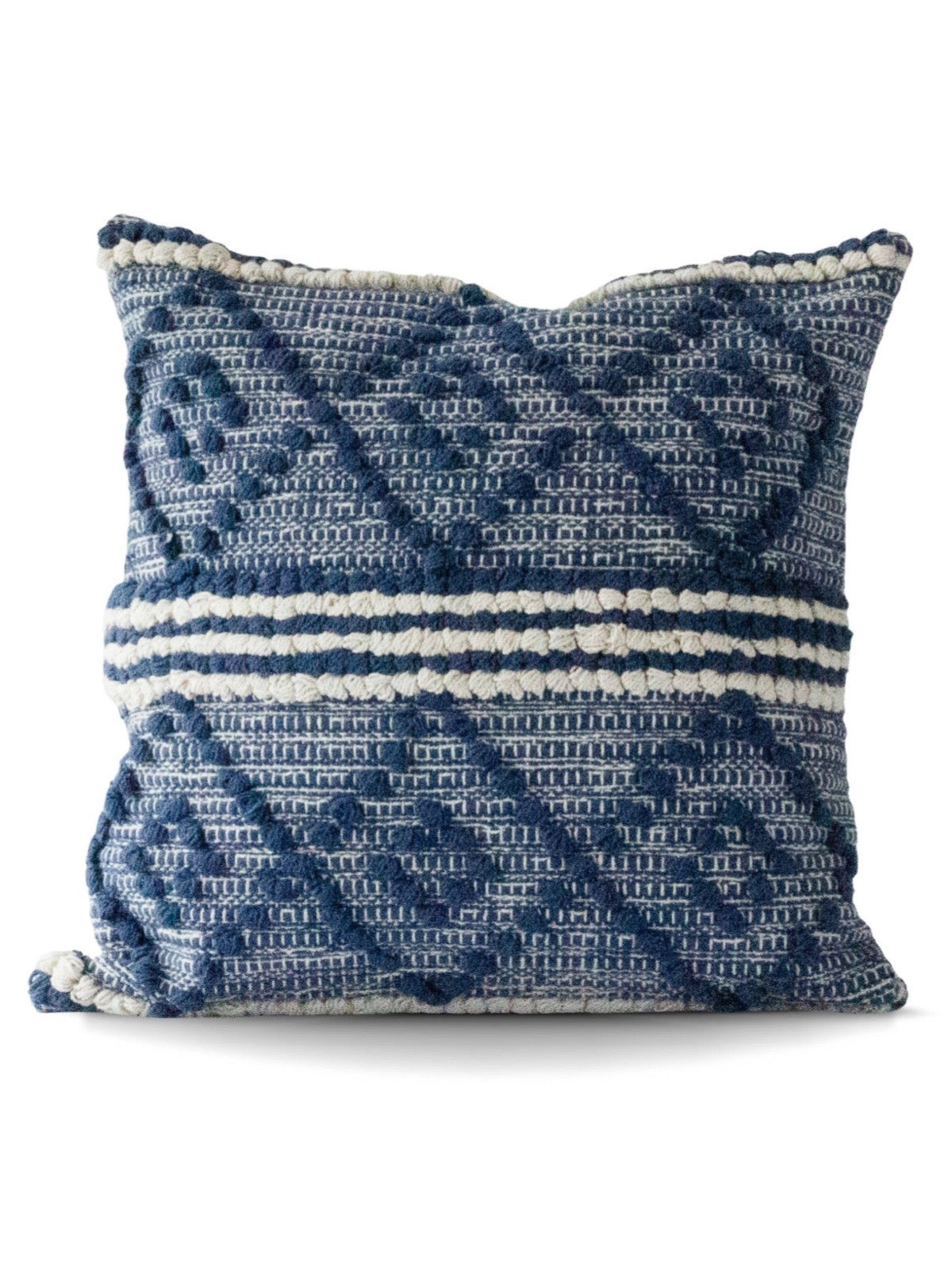 Add a boho flare to any space with the 18x18 Nubia Variegated Pillow Cover. With its geometric textures and calming hues this Pillow cover is perfect for any couch, chair, or bed. Sold by KYA Home Decor