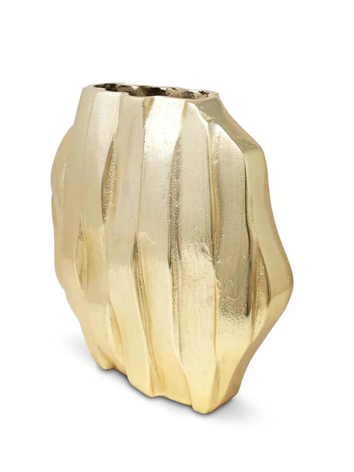 Luxurious Gold Dimensional Hexagon Vase sold by KYA Home Decor.