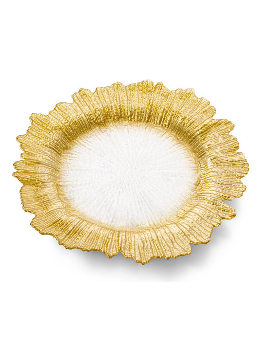 These 12D Flower Shape charger plates are made from highly durable glass and authentic material that is sure to give you a long-lasting service. Sold KYA Home Decor