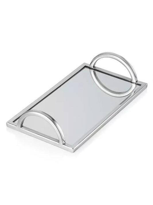 Small Rectangular Mirrored Tray with Chrome Edging and Handles sold by KYA Home Decor.