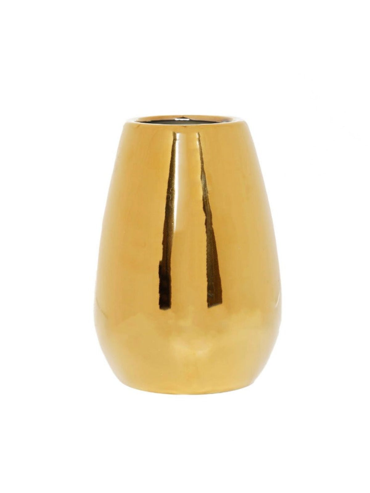 7H Gold Metallic Ceramic Bud Decorative Vase - KYA Home Decor 