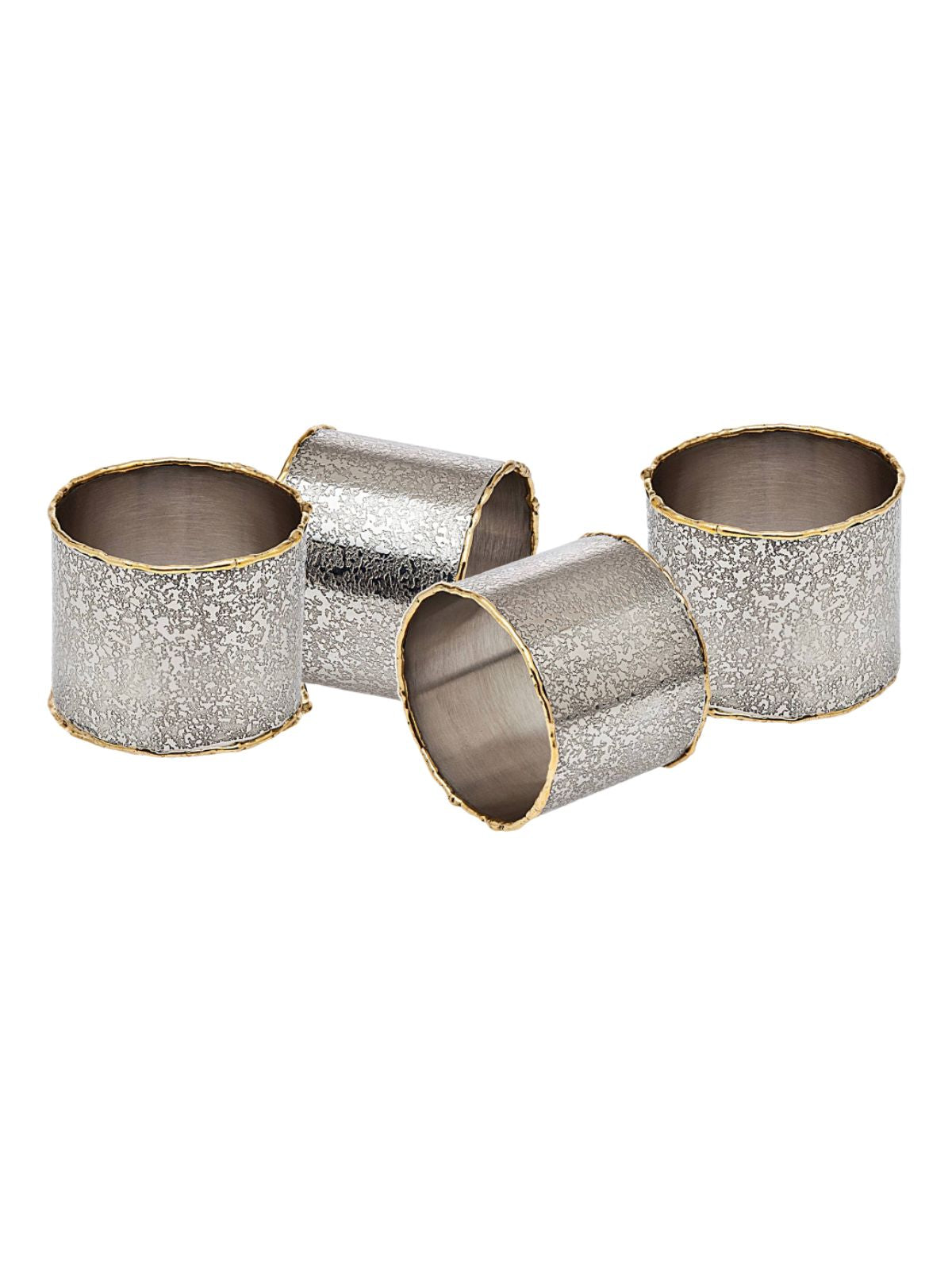Set of 4 Golden Frost Luxury Napkin Rings sold by KYA Home Decor.
