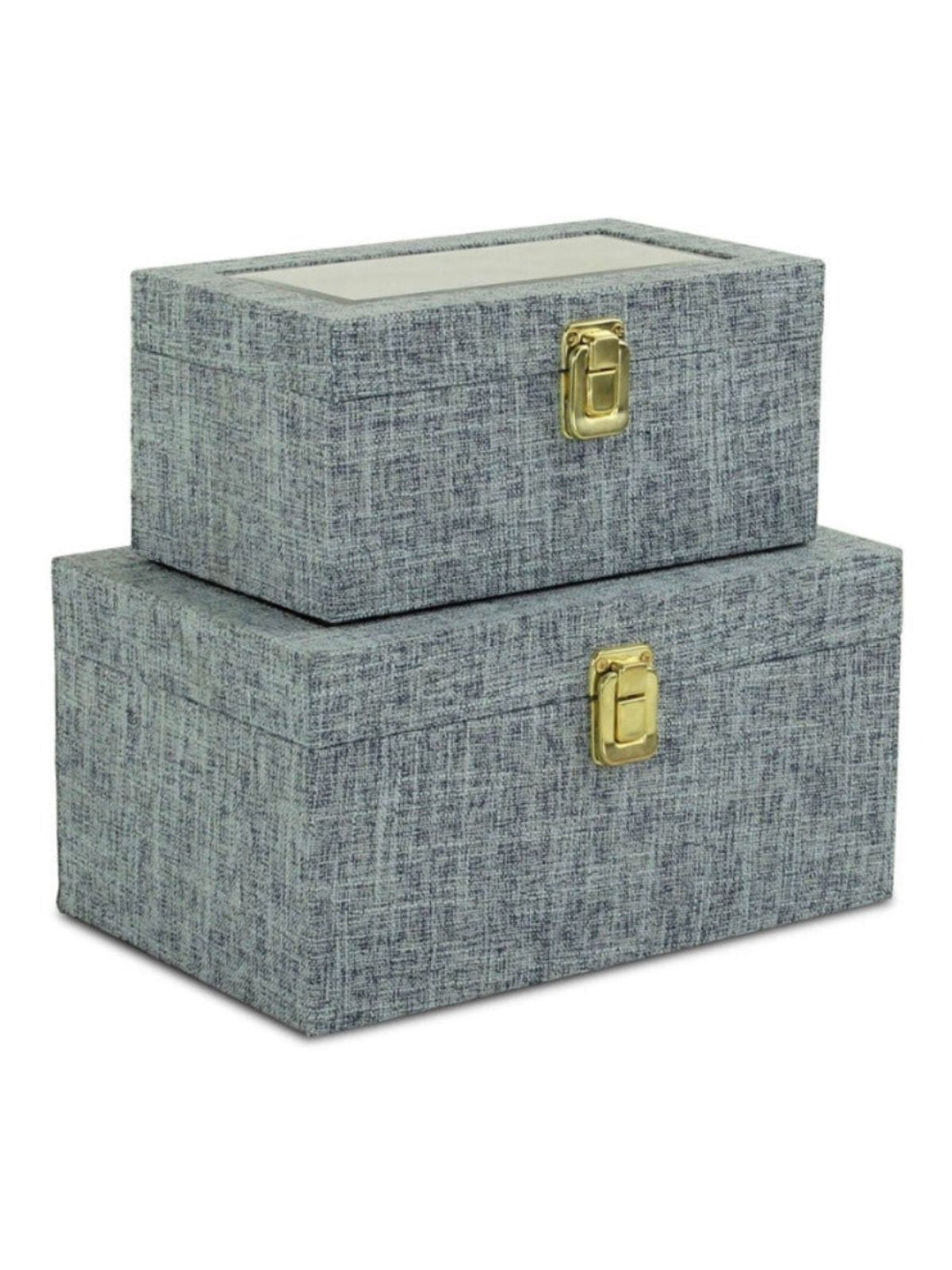 Enhance your living space with a piece that doubles as functional and stylish. The Isola Di Canter Linen two-piece box set highlights a classy fabric overlay that is both modern and clean. 