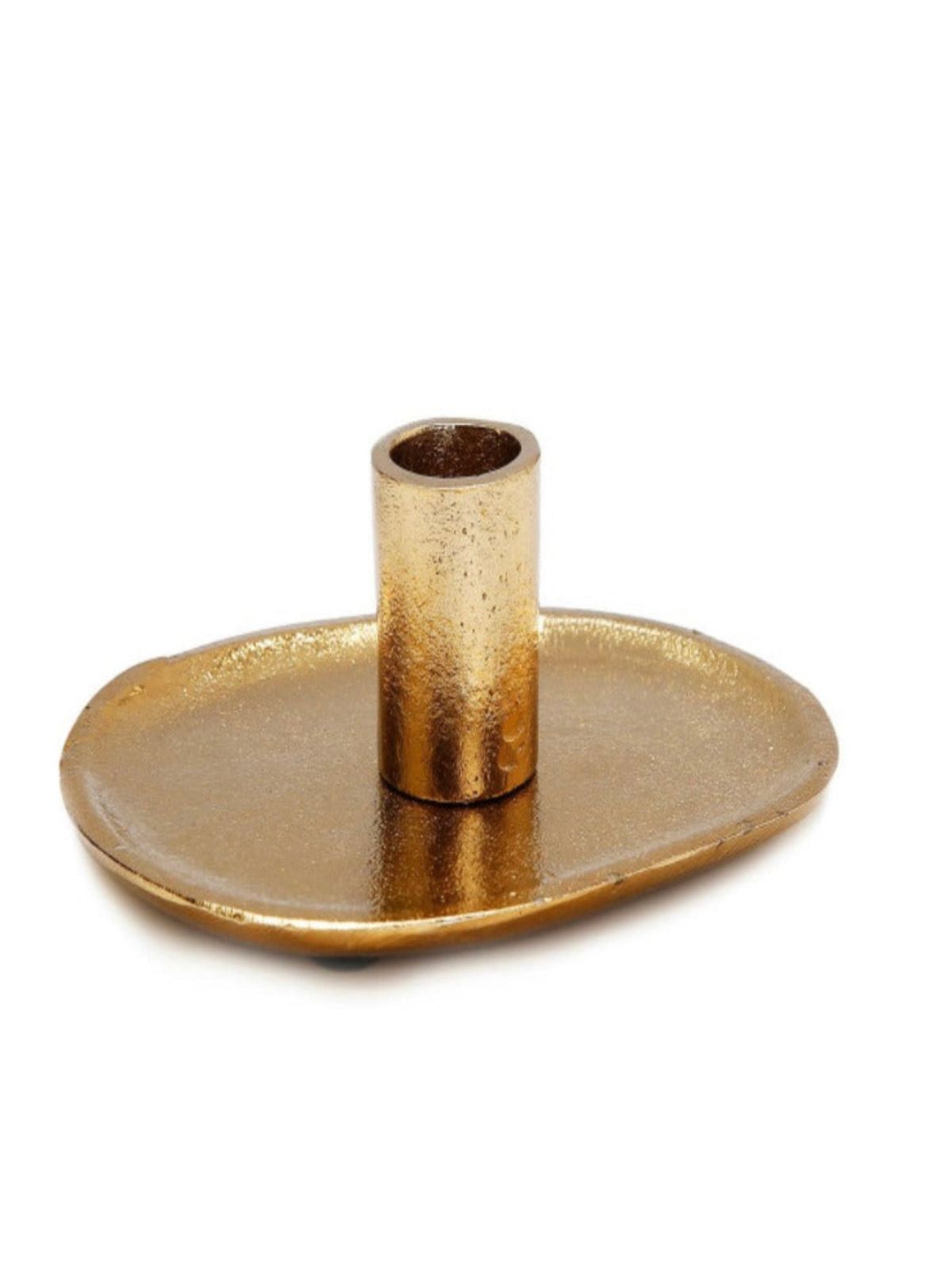 This Beautiful candle holder is exactly what you have been looking for to complete your holiday tables, the brass gold finish matches well in any home decor!