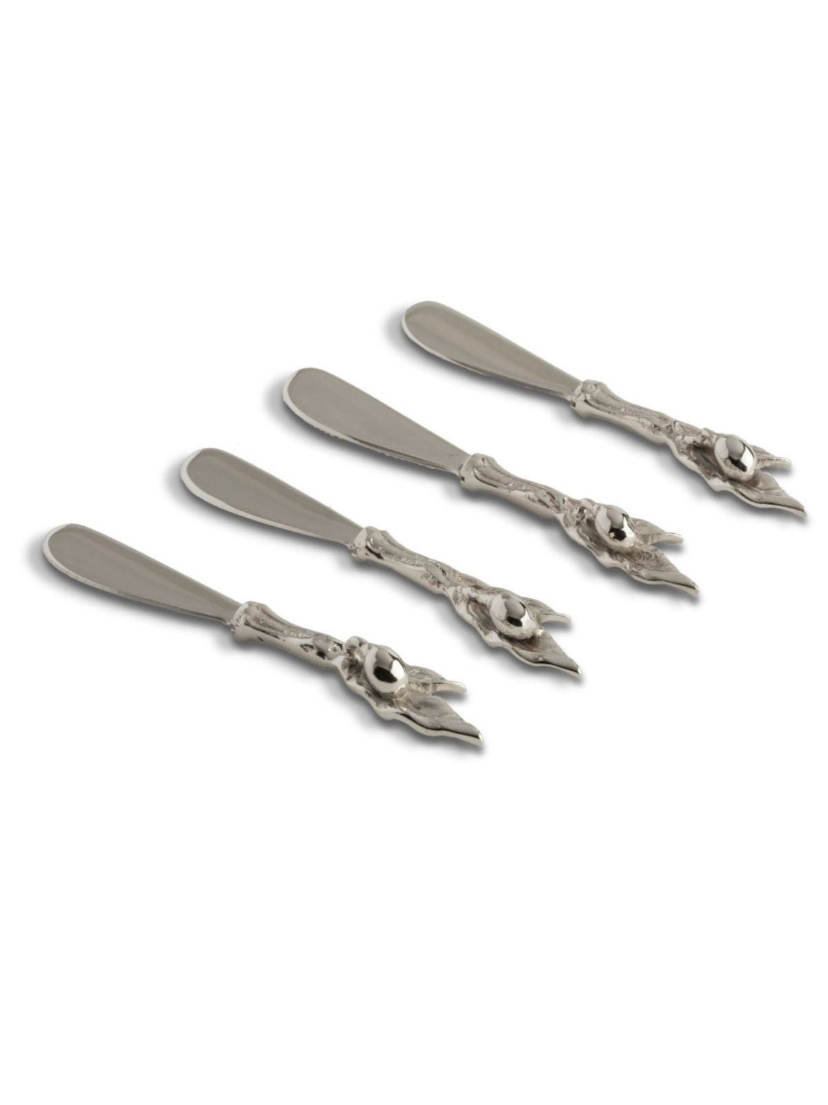 Stainless Steel Spreaders with Olive Branch Designed Handles.