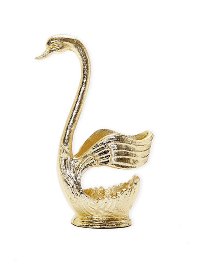 This stunning swan spoon holder holds 6 gold toned dessert spoons which will be a perfect addition to your dessert station available at KYA Home Decor. 
