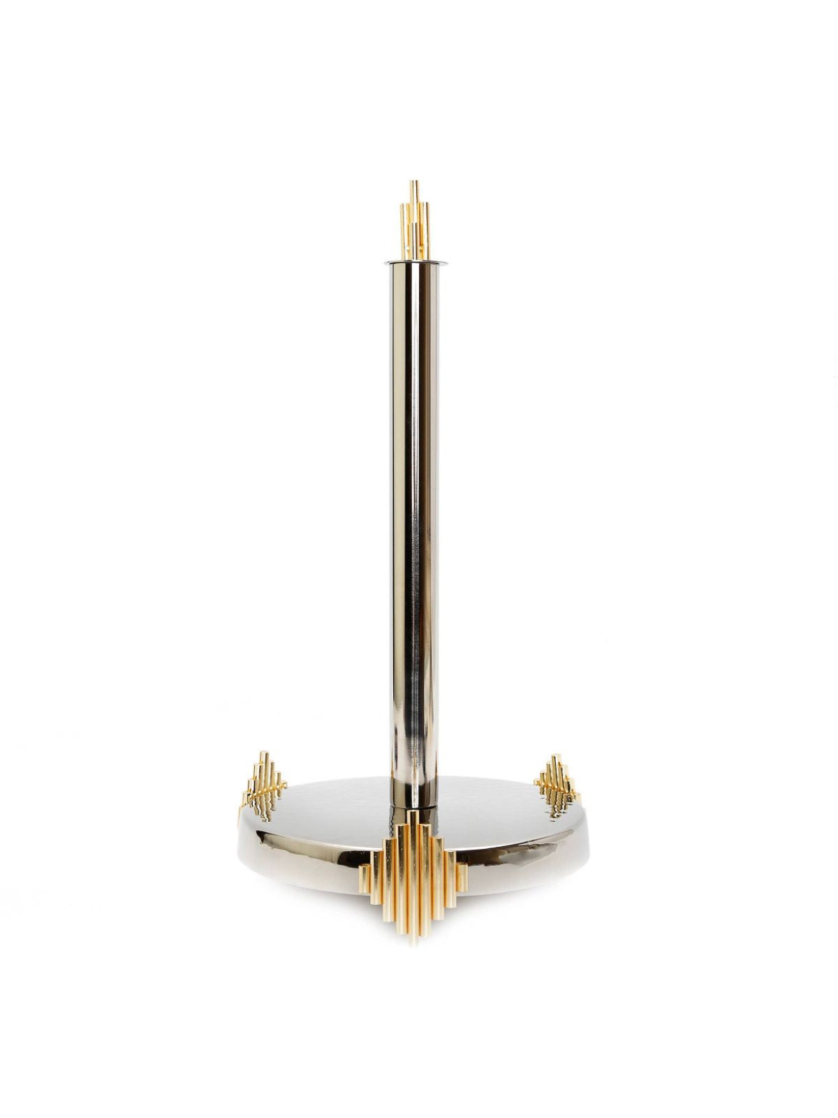 Stainless Steel Luxury Paper Towel Holder with Gold Diamond Design - KYA Home Decor