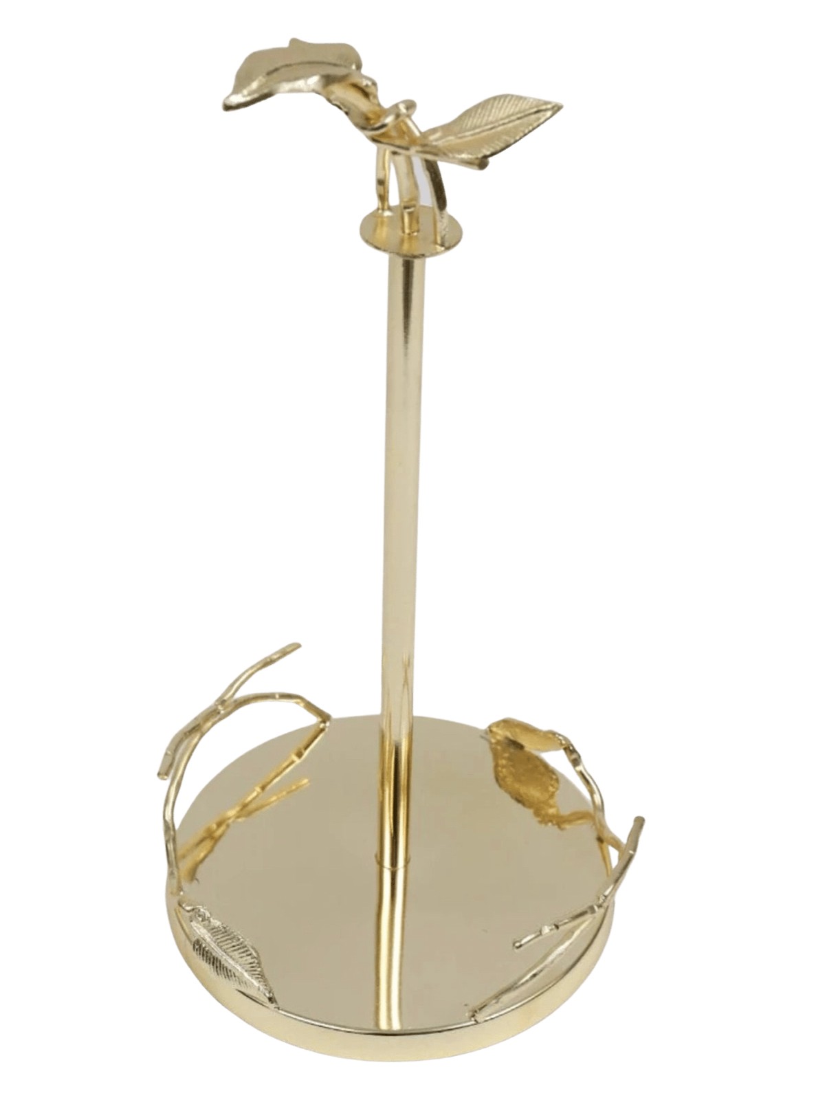 15H Luxury Gold Leaf Detailed Stainless Steel Paper Towel Holder sold by KYA Home Decor.