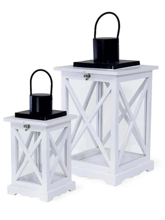 This White Crisscross Lantern - Set of 2 will add elegance, style, sophistication, and will beautify your home. Lighting is the most integral part of any interior space. 