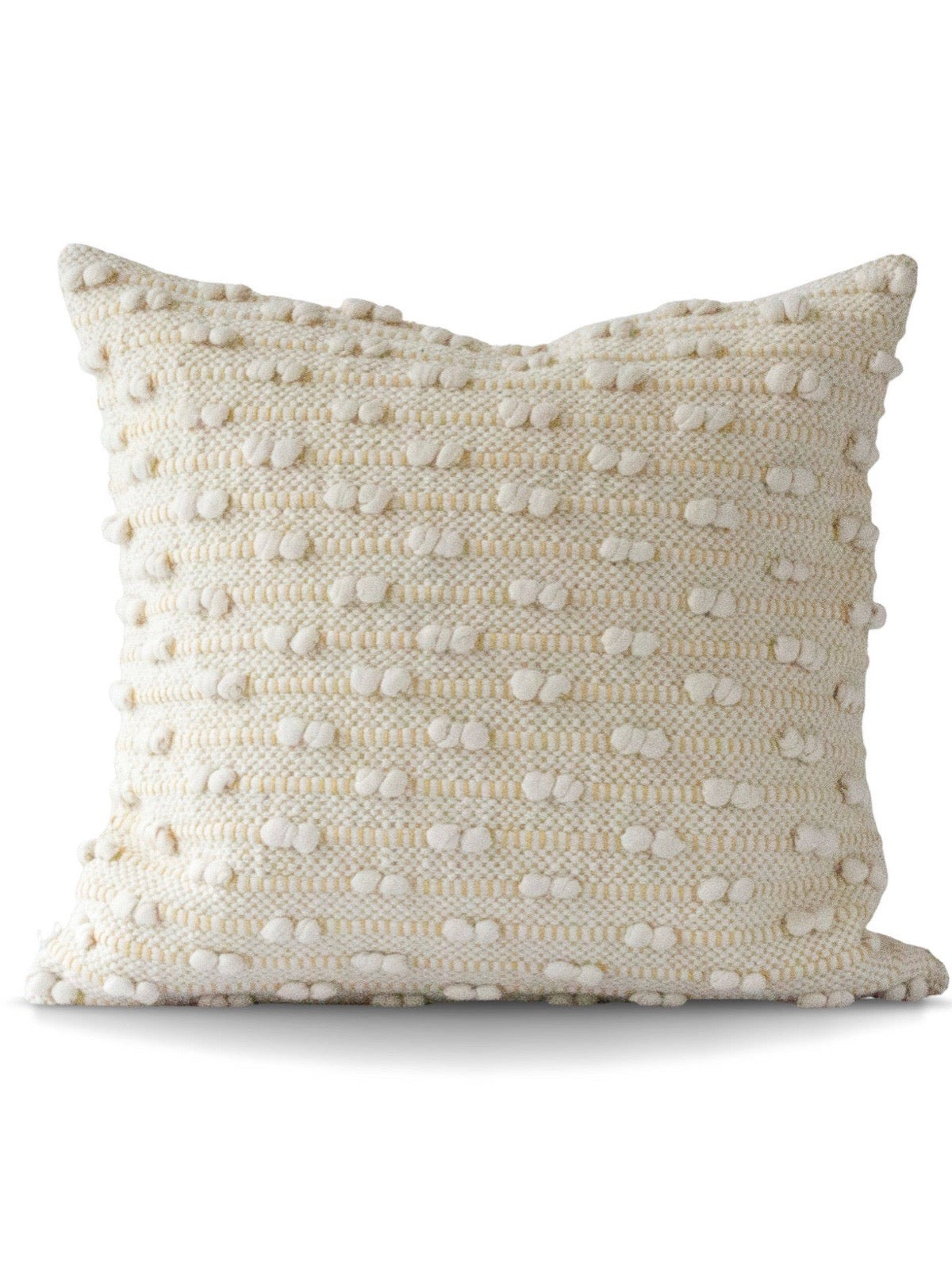 Add pops of texture to any space with the Rapids Popcorn Pillow Cover. Made using artisan techniques, this Pillow Cover is  Made of 85% Cotton 15% Polyester and measures 18x18 sold by KYA Home Decor  