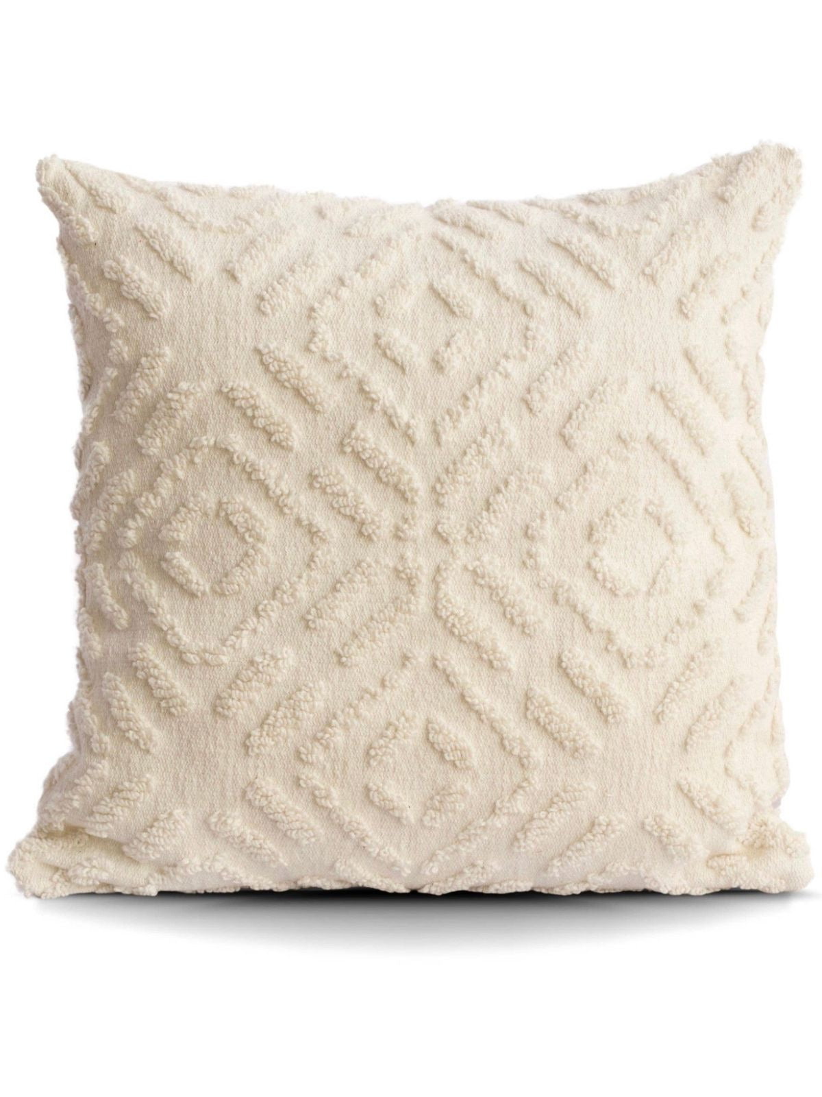 This 100% Cotton Maze Tufted 18x18 decorative pillow has a timeless design inspired by the ancient mystery of mazes with oh-so-soft texture and patterning. Sold by KYA Home Decor