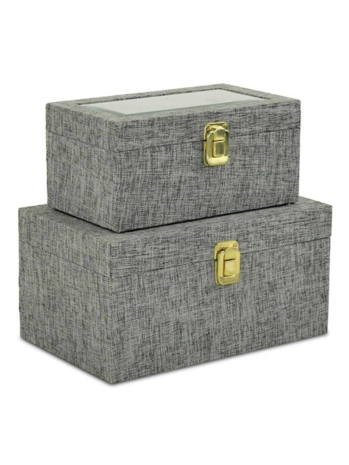 Enhance your living space with a piece that doubles as functional and stylish. The Isola Di Canter Linen two-piece box set highlights a classy fabric overlay that is both modern and clean. 