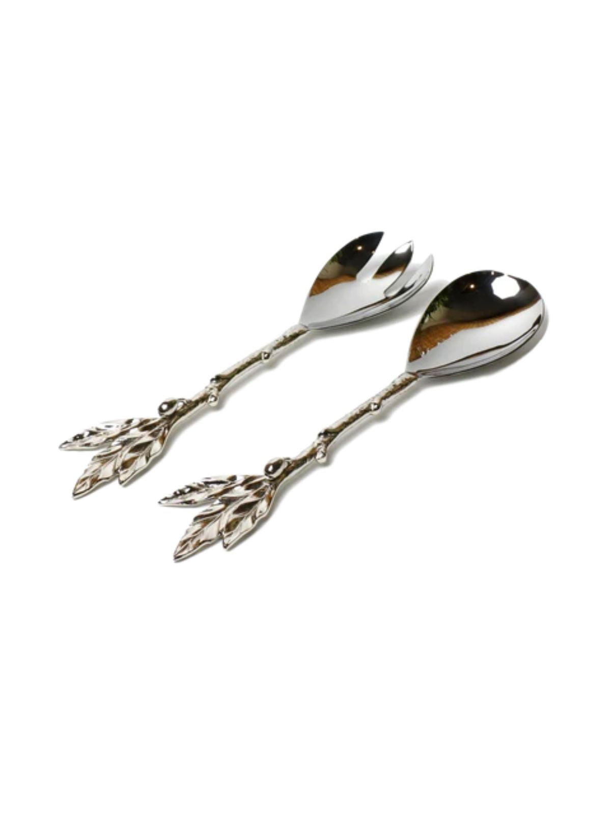 Crafted from high quality steel, this set of 12.5L serving utensils feature eye-catching hammered accented olive branch handles that complement virtually any type of home decor and tabletop. Sold by KYA Home Decor