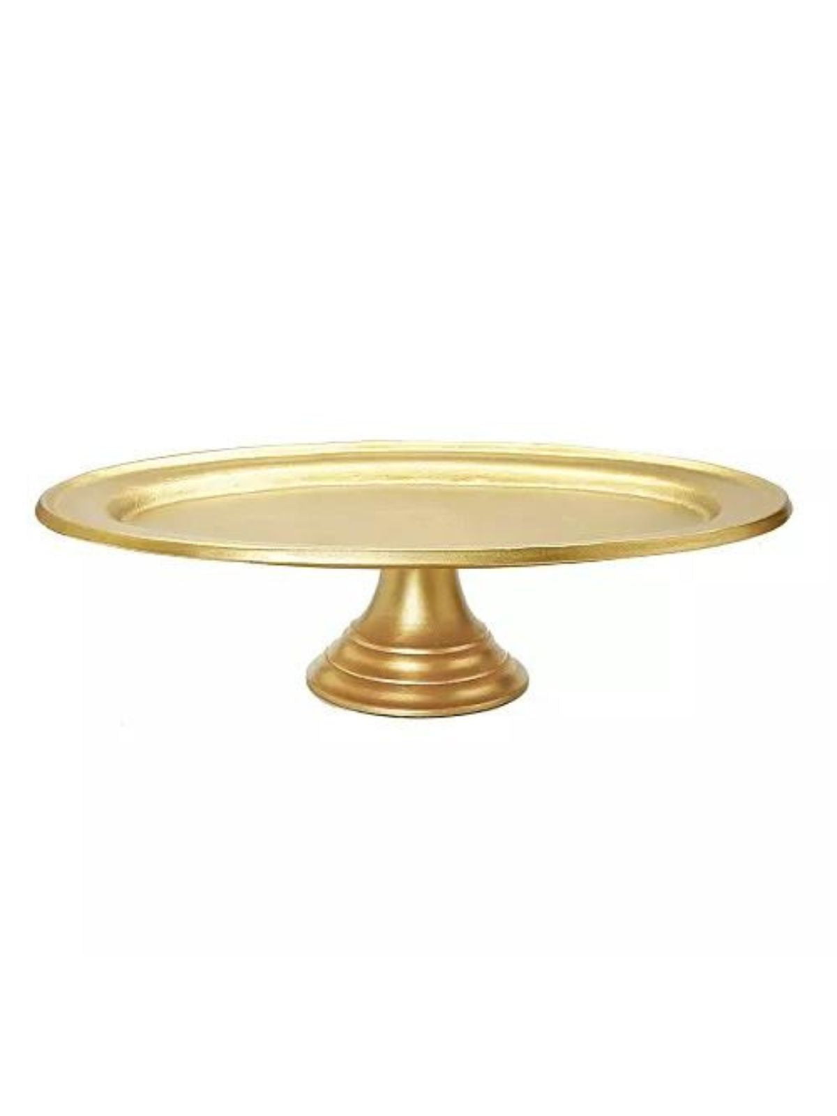 This 15D gold cake plate is made out of quality stainless steel, Sold by KYA Home Decor
