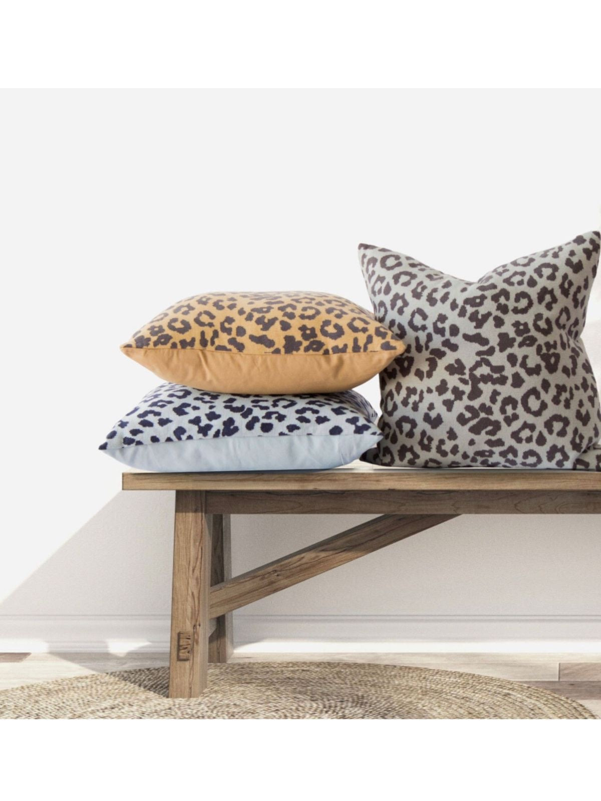 The luxurious soft feel of this 20x20 Leona Leopard 100% cotton knit pillow has a weighty stretch, making it one of your favorites. It is yarn-dyed for a lasting rich color. Sold by KYA Home Decor