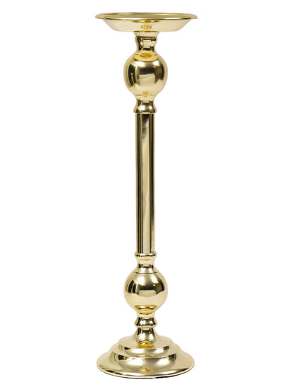 18H Gold Brass Candleholder with Bead Detailed Between the Stem. Sold by KYA Home Decor. 