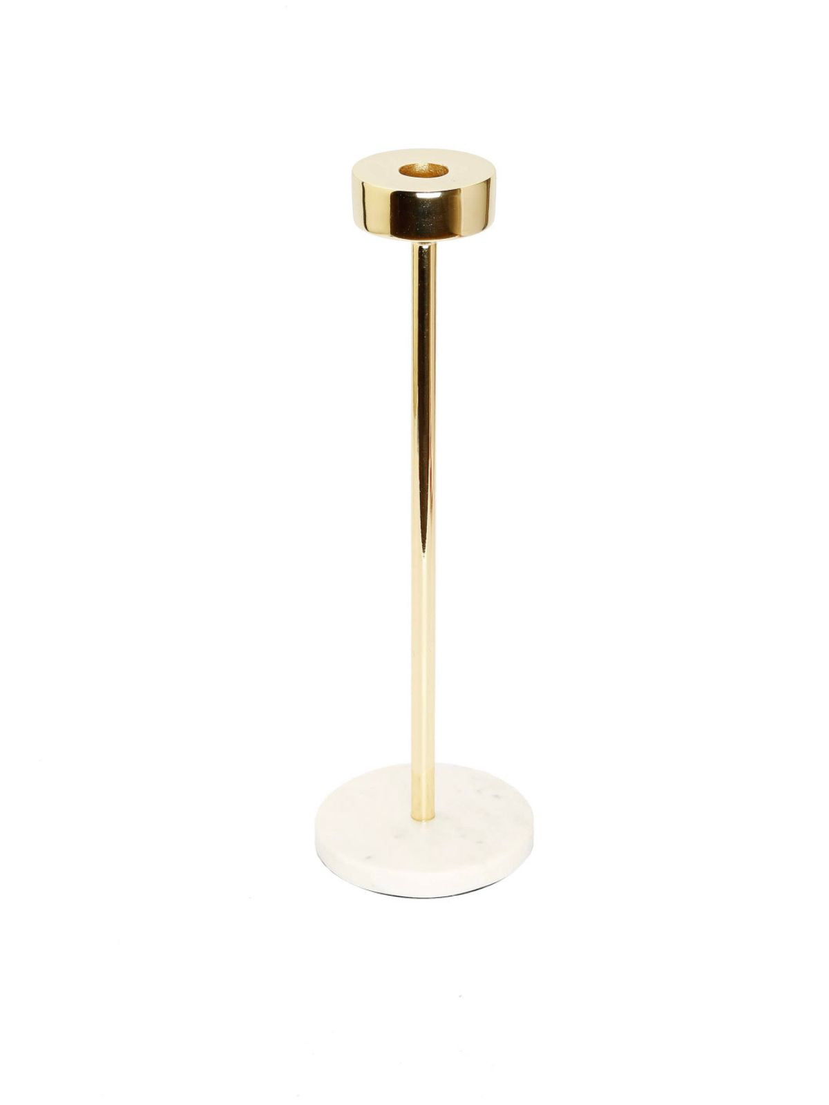 14H Gold Taper Candle Holder on Marble Base. Sold by KYA Home Decor.