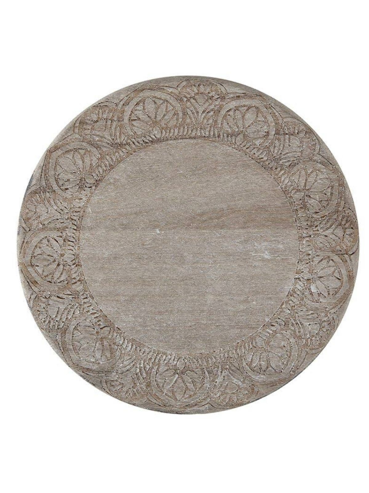 This beautiful riser adds an elegant charm to your decor. Perfect for style while showing its decorative flair. Made from paulownia wood and with a unique etched design.