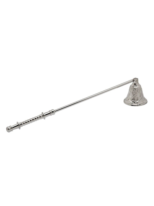 12.5L Fine Silver Plated Candle Snuffer withFloral Design. Sold by KYA Home Decor.
