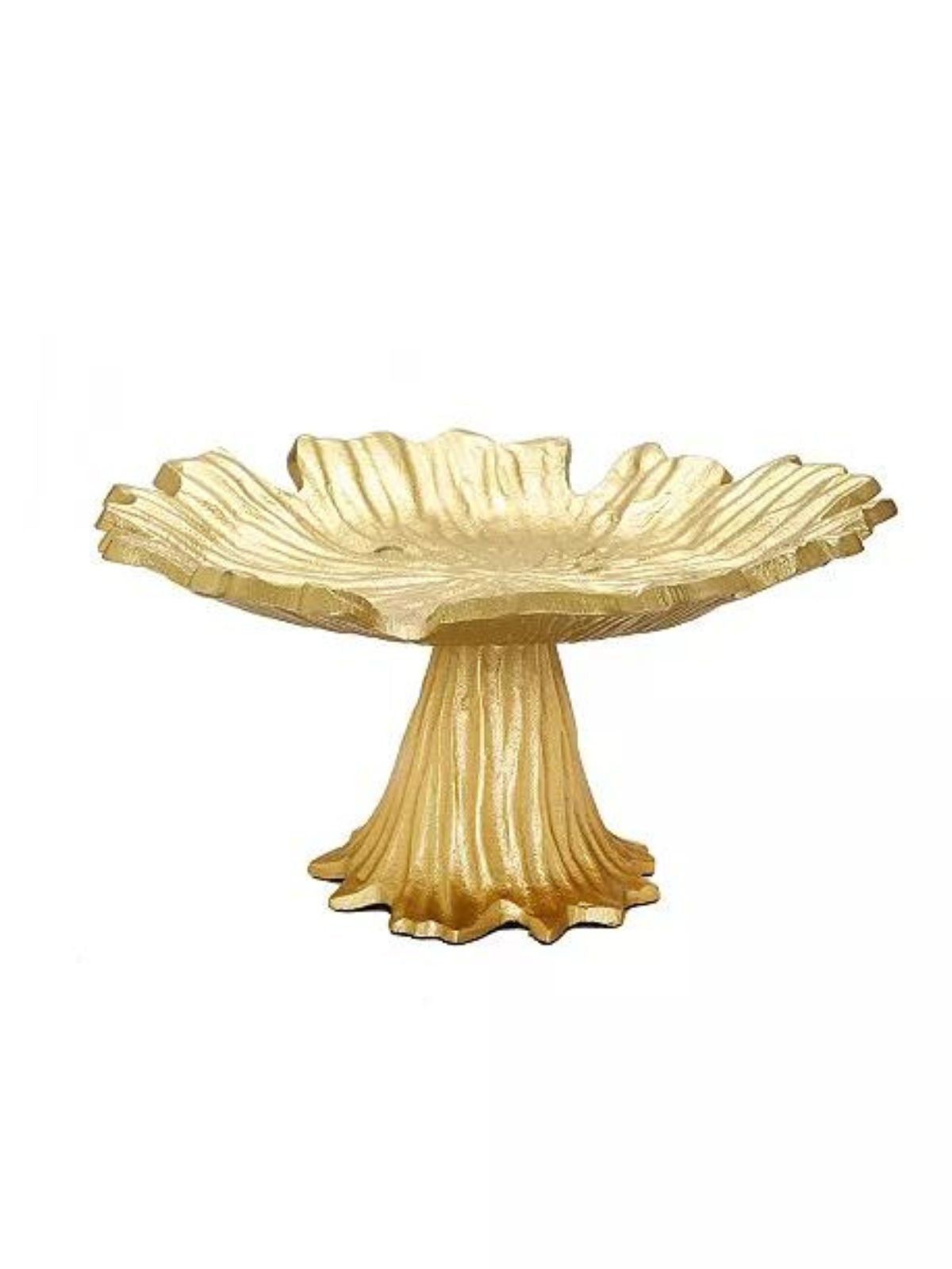 Stainless Steel Gold Flower Footed Cake Plate sold by KYA Home Decor. 