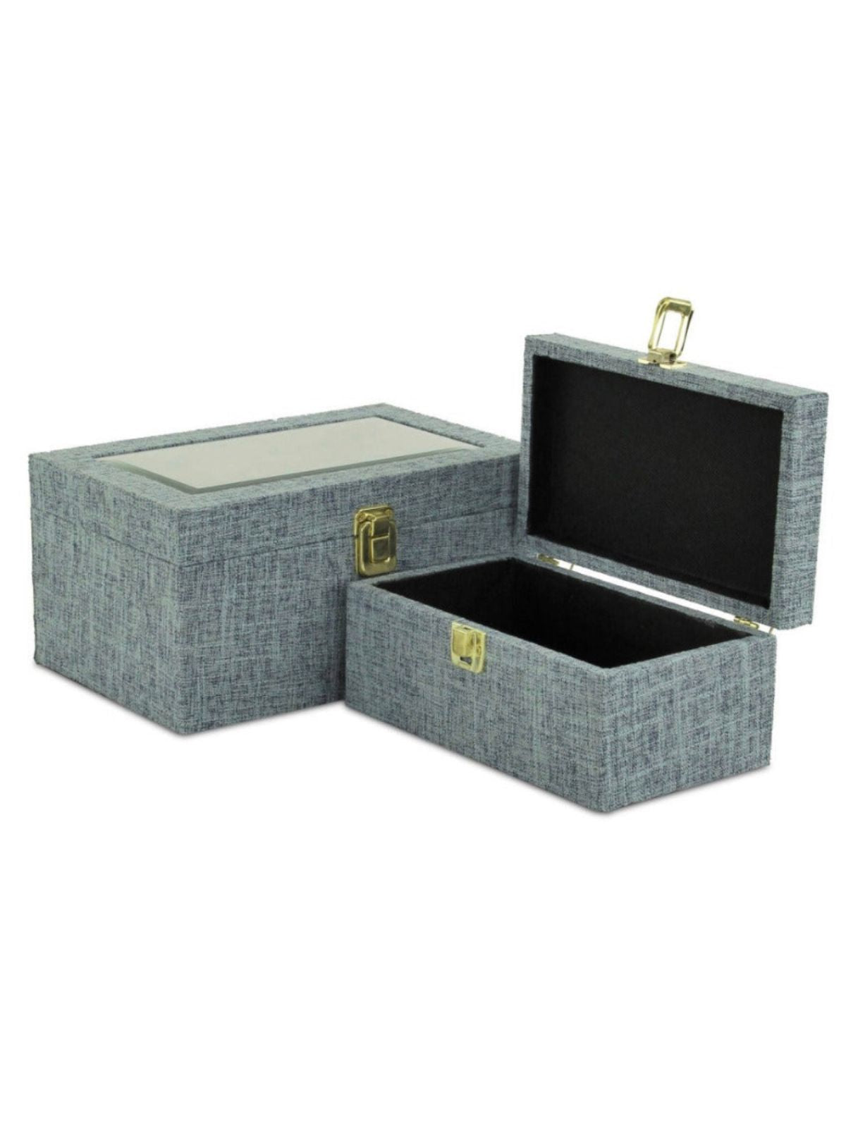 Enhance your living space with a piece that doubles as functional and stylish. The Isola Di Canter Linen two-piece box set highlights a classy fabric overlay that is both modern and clean. 