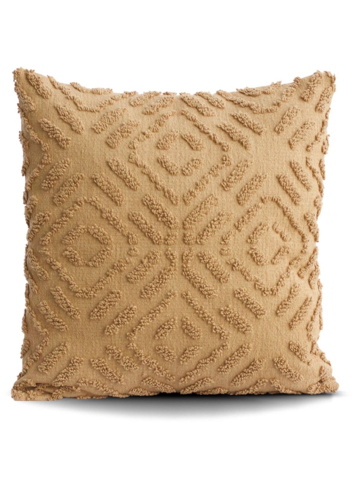 This 100% Cotton Maze Tufted 18x18 decorative pillow has a timeless design inspired by the ancient mystery of mazes with oh-so-soft texture and patterning. Sold by KYA Home Decor