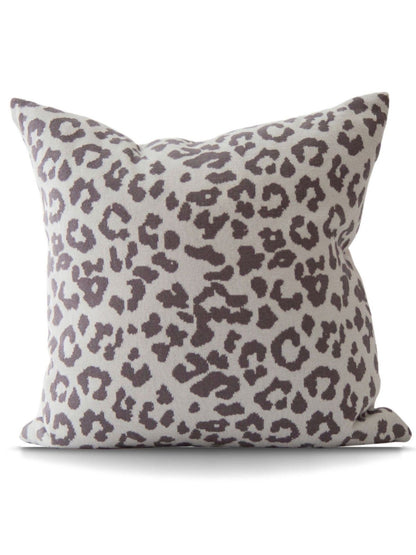 The luxurious soft feel of this 20x20 Leona Leopard 100% cotton knit pillow has a weighty stretch, making it one of your favorites. It is yarn-dyed for a lasting rich color. Sold by KYA Home Decor