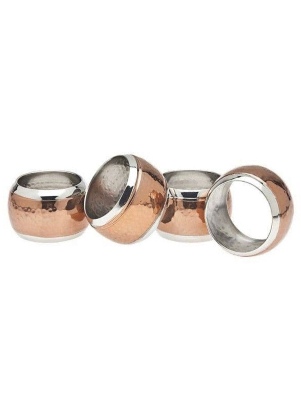 Set of 5 Hammered Copper Round Napkin Rings sold by KYA Home Decor.