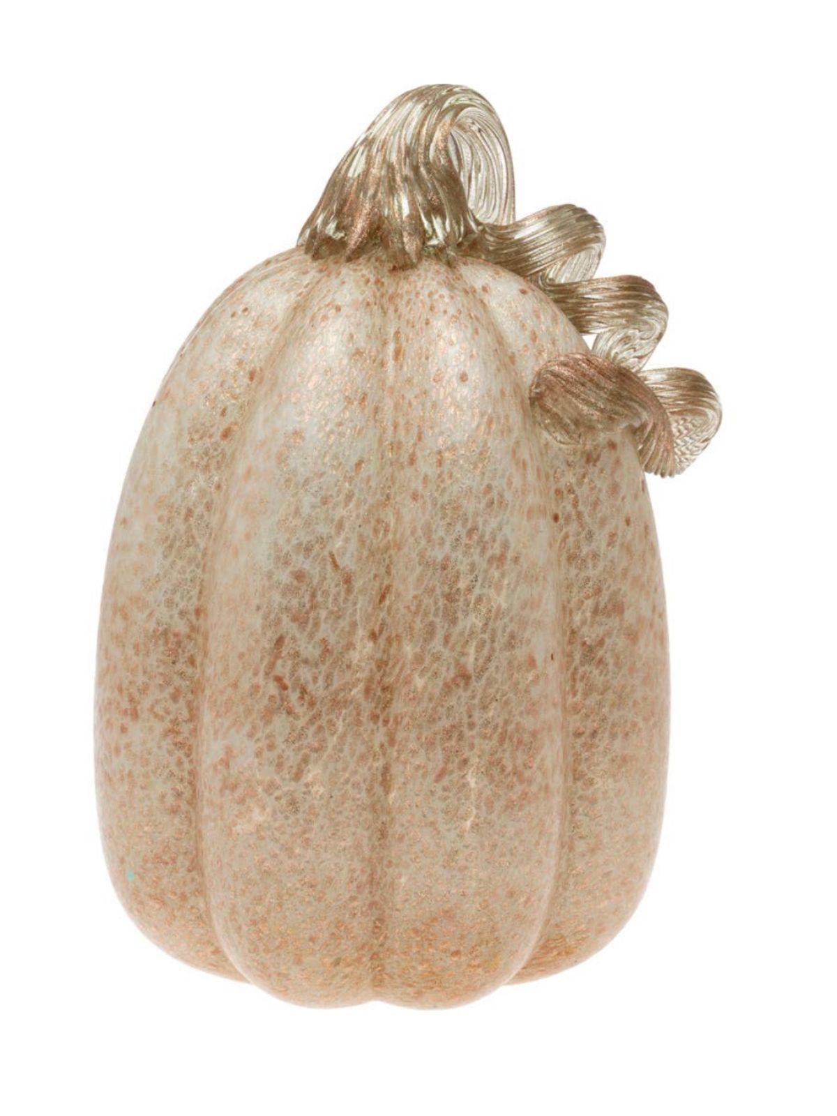 Add elegance to your fall decor with these gorgeous handcrafted glass pumpkins. This classic seasonal accent has a champagne color with a gold stem! A pretty pumpkin palette for your fall dining and decor.