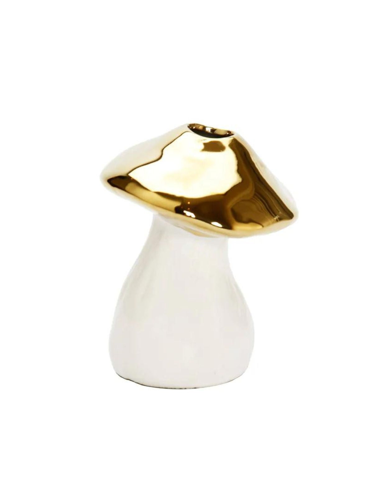 Luxury White and Gold Ceramic Mushroom Shaped Reed Diffuser with lily floral fragrance sold by KYA Home Decor.
