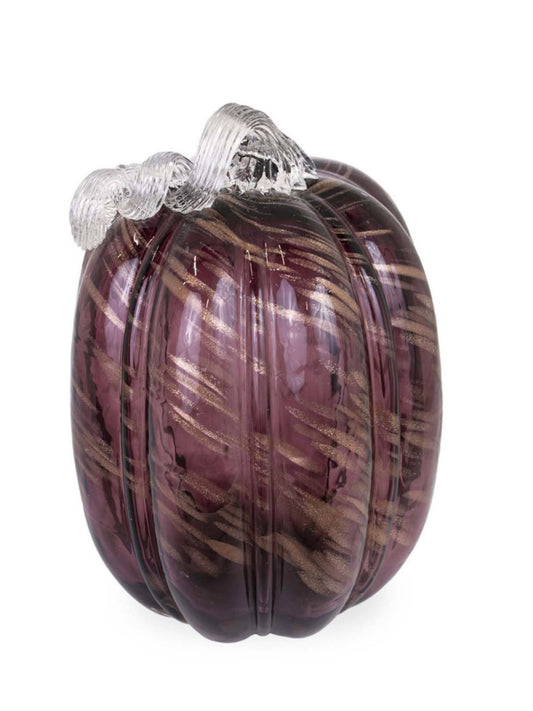 This Tall Gorgeous mauve glass pumpkin makes an ideal seasonal table top or mantle display. Display alone or pair with more glass pumpkins from and create your own seasonal arrangement.