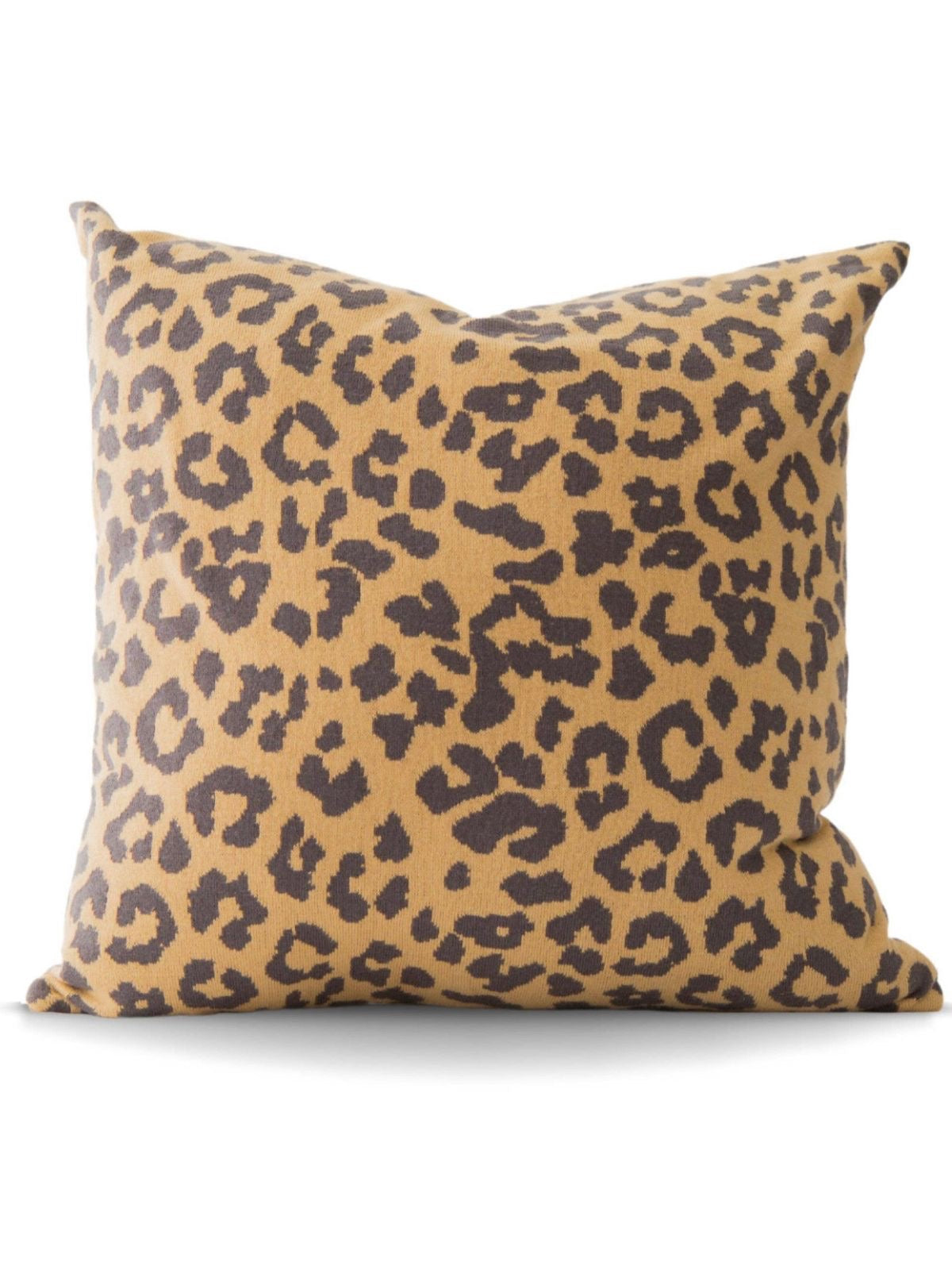 The luxurious soft feel of this 20x20 Leona Leopard 100% cotton knit pillow has a weighty stretch, making it one of your favorites. It is yarn-dyed for a lasting rich color. Sold by KYA Home Decor