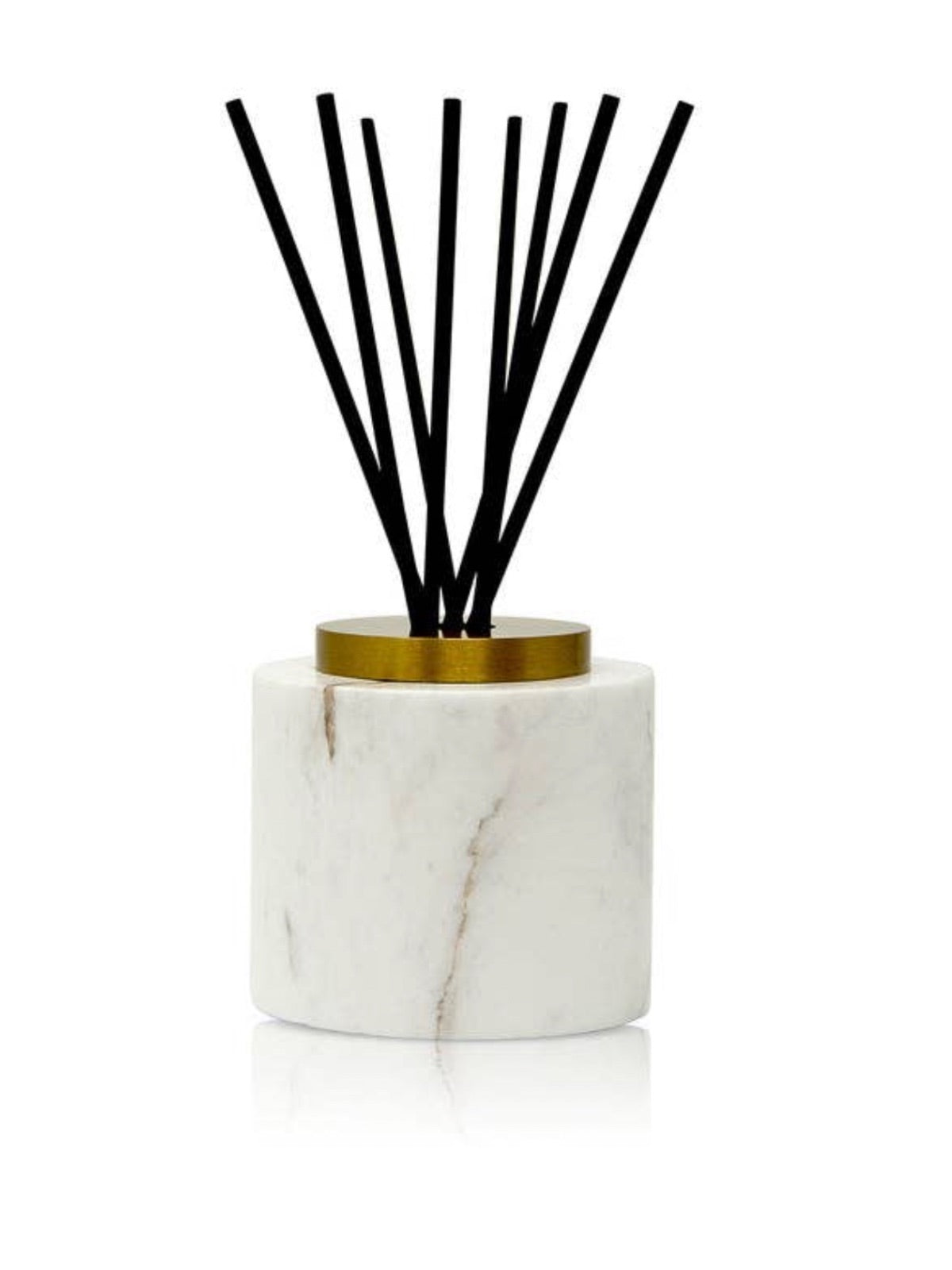 Marble Reed Diffuser with Gold Rim | Luxury Fragrances – KYA Home Decor