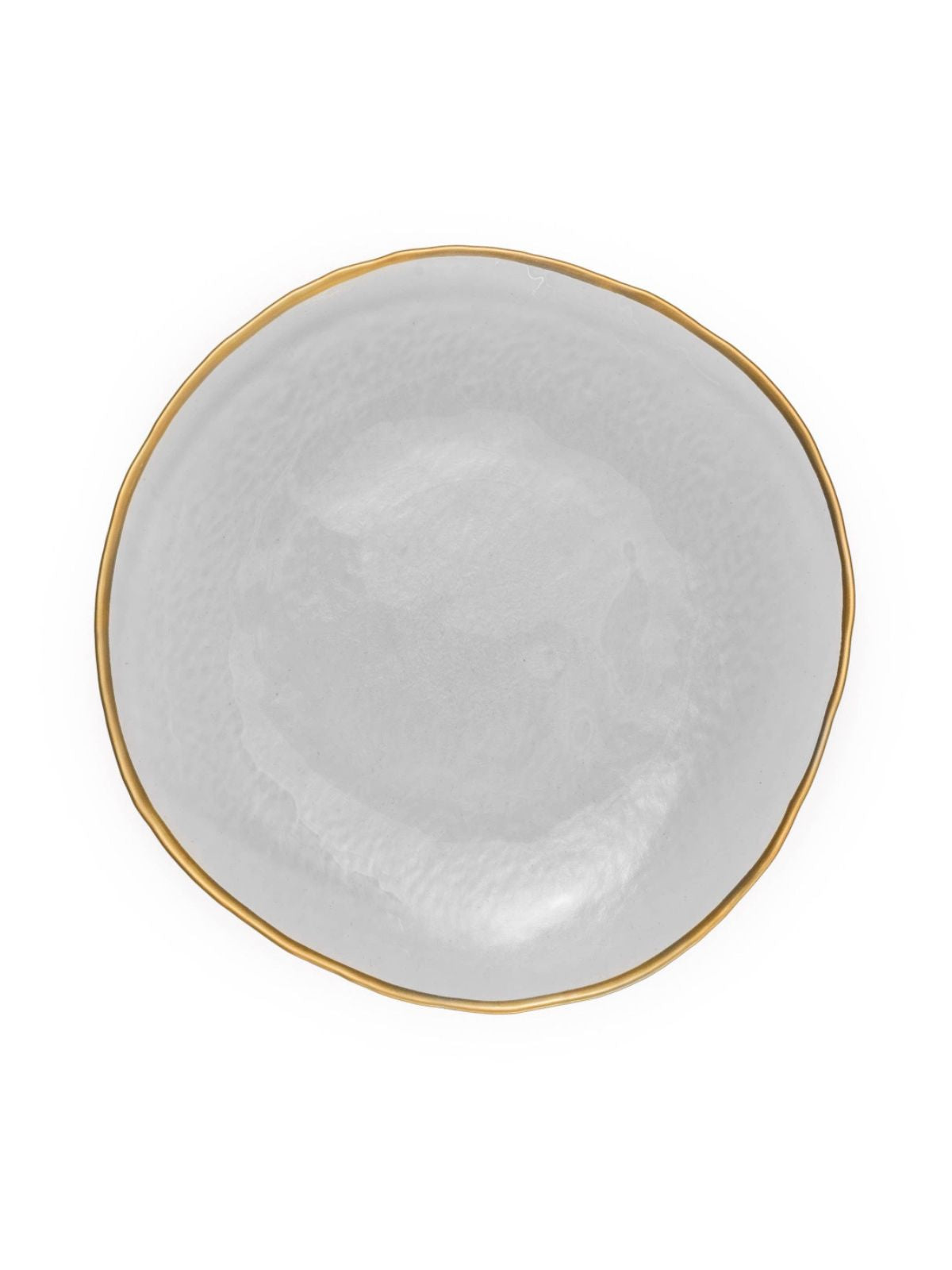 This set of 4 salad plate were designed out of fine glass material and decorated with a bold gold trim. Its beautiful shape, size, and design makes it ideal for every occasion.