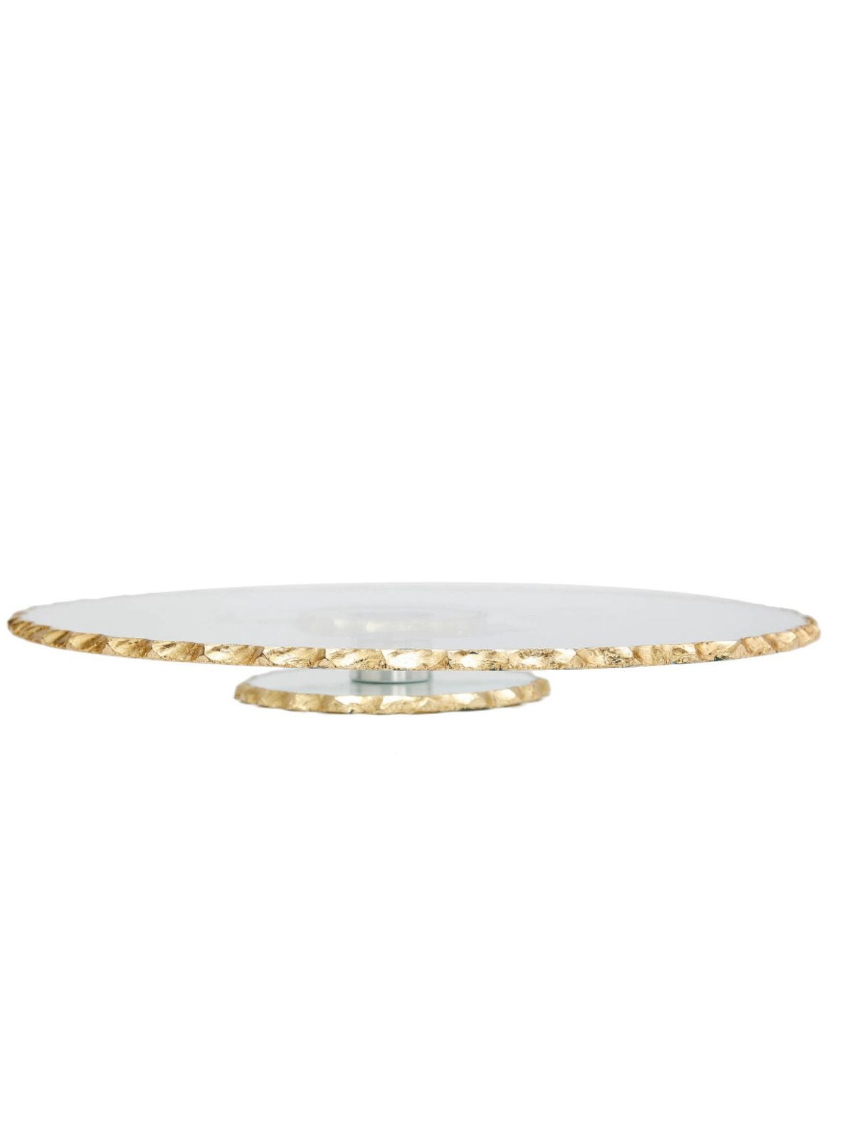 13.25D Lazy Susan Rotating Glass Cake Tray With Gold Edges sold by KYA Home Decor.