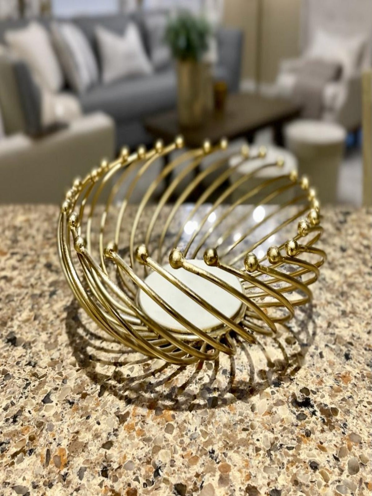 12.5 Round Beaded Gold Bowl sold by KYA Home Decor.