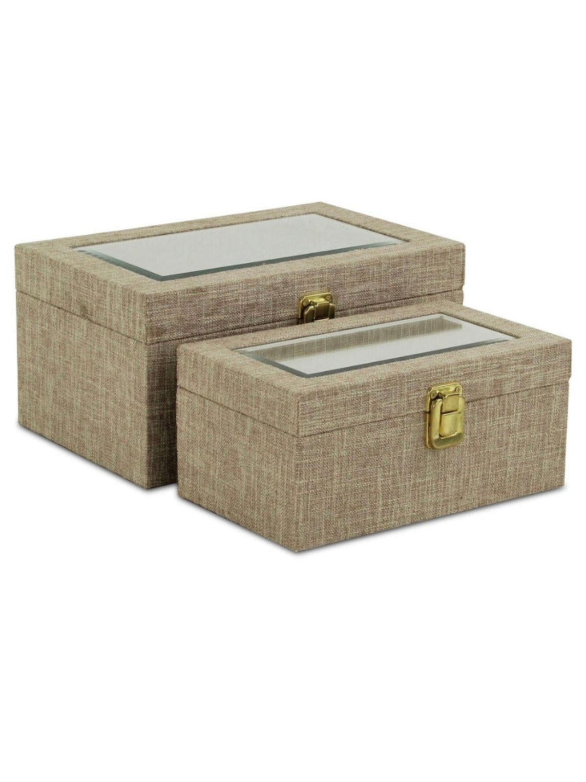 Enhance your living space with a piece that doubles as functional and stylish. The Isola Di Canter Linen two-piece box set highlights a classy fabric overlay that is both modern and clean. 