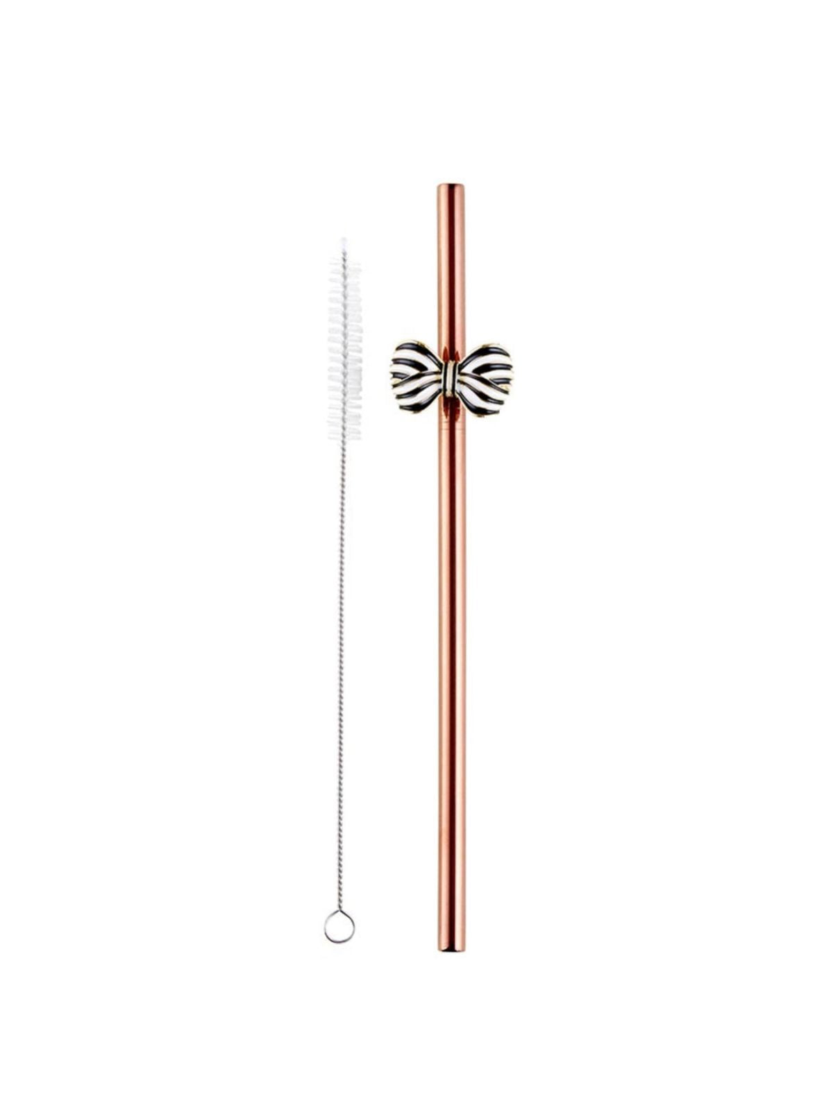Sip in style AND save the turtles! This reusable stainless steel straw has a cute removable bow charm! Set includes 2 cleaning brush and 2 stainless steel straw with drawstring bag for easy storage. Sold by KYA Home Decor