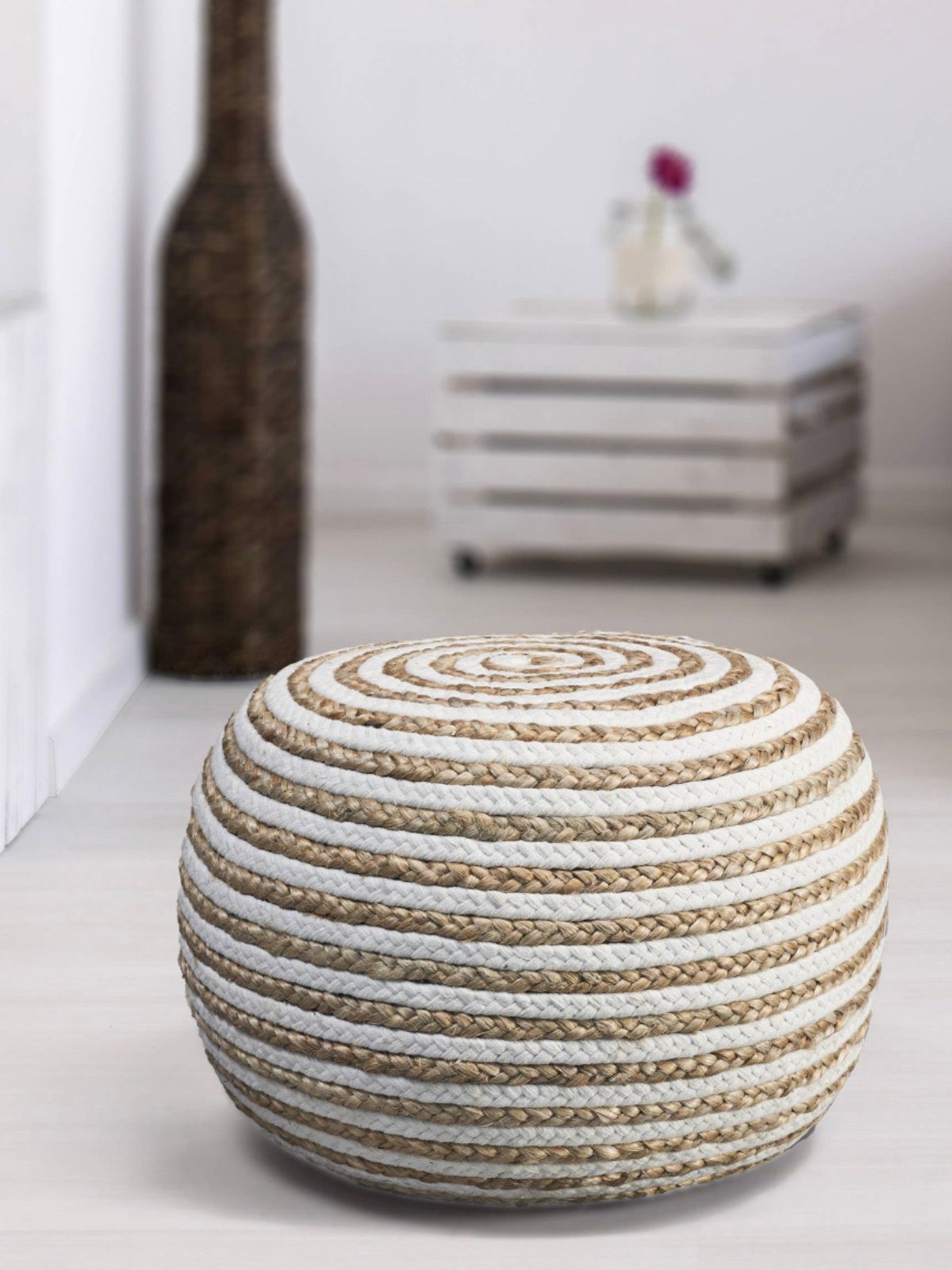 Bring the versatility of our pouf collection home with you today.
